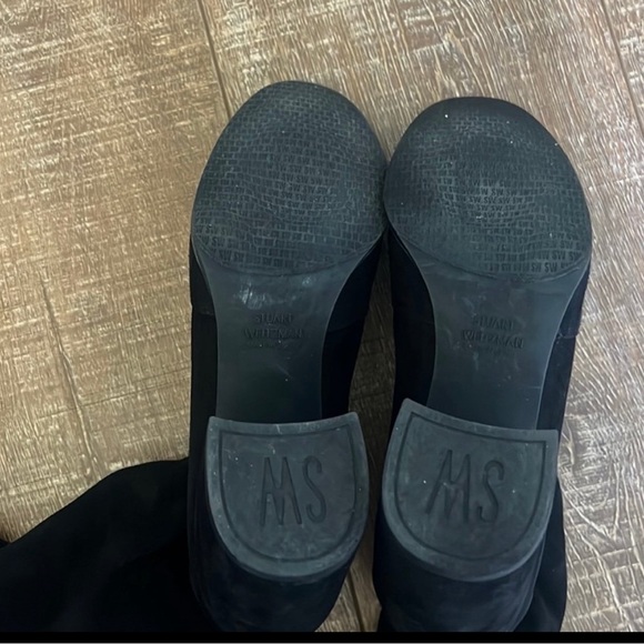 Stuart Weitzman Black Stretch Suede Yulianaland Over the Knee Boot - Picture 5 of 9